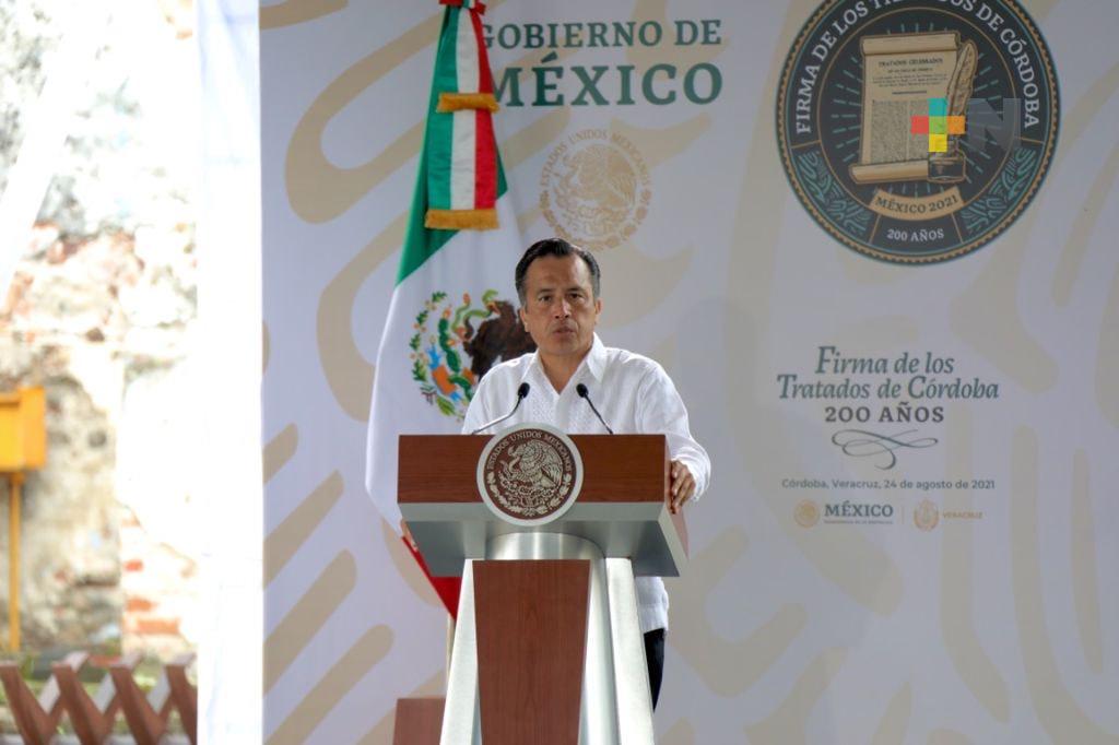 Tratados de Córdoba, una gran lección política de unión por el interés de la nación: Cuitláhuac García