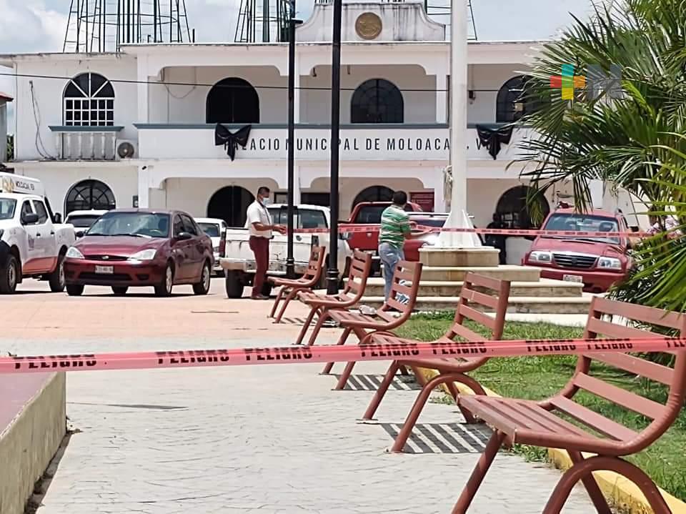 Cierran espacios públicos en el municipio de Moloacán, en el sur de Veracruz