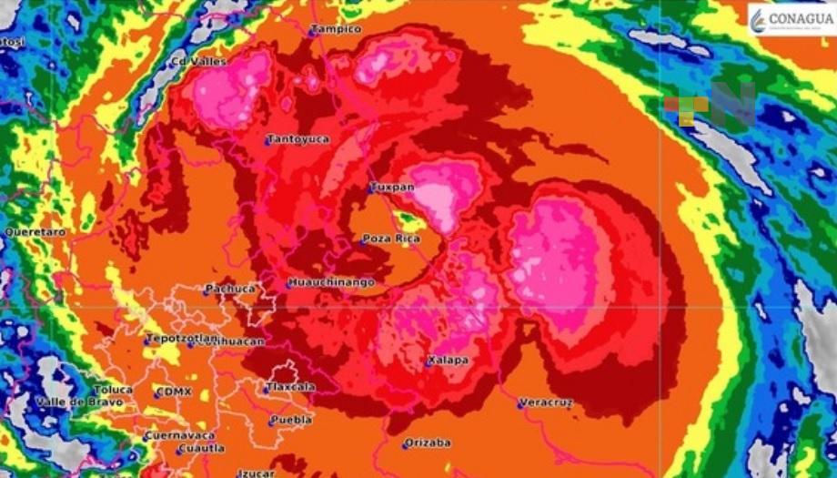 En Veracruz, lluvias de muy fuertes a intensas por Grace: Conagua