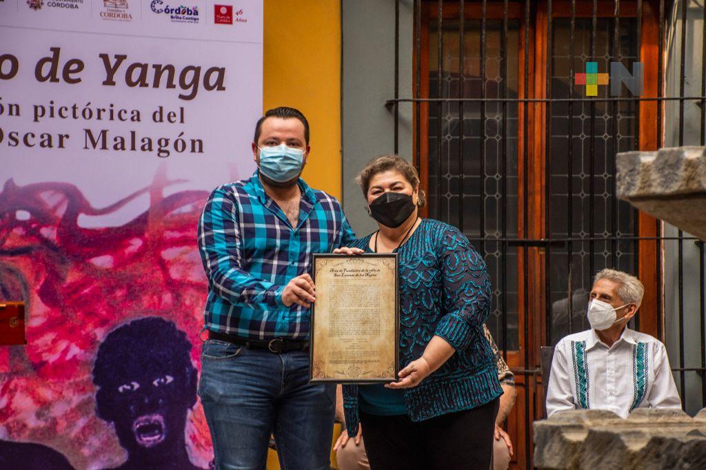 Autoridades de Yanga entregaron facsimilar del acta de fundación de San Lorenzo de los Negros a Córdoba