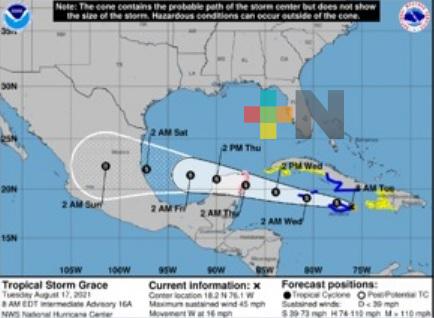 Por Grace se emite Alerta Gris en el estado