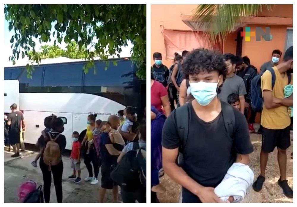Registran arribo masivo de migrantes centroamericanos en Coatzacoalcos