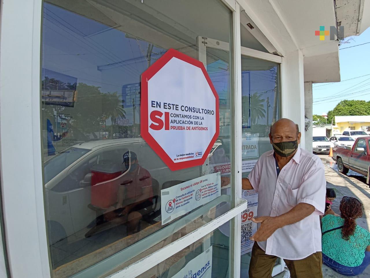 Elevada demanda de pruebas para detectar COVID-19 en municipio de Veracruz