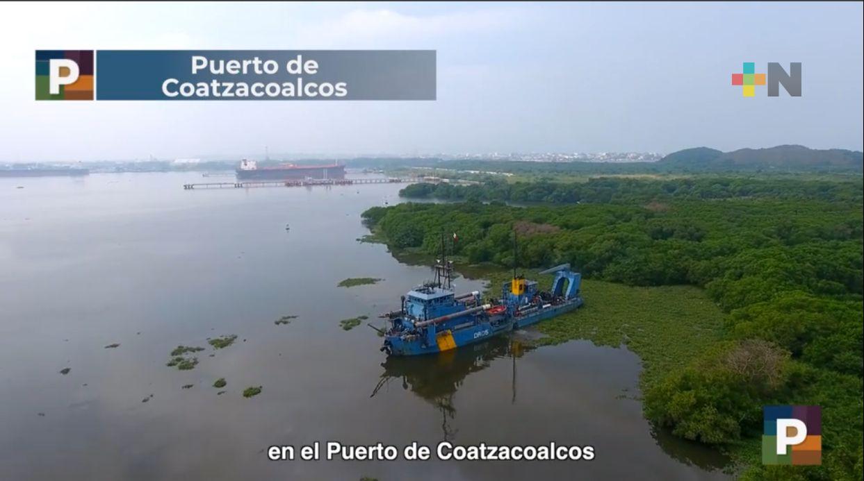 Avance de 92% en dragado en el puerto de Coatzacoalcos para Corredor Interoceánico del Istmo de Tehuantepec