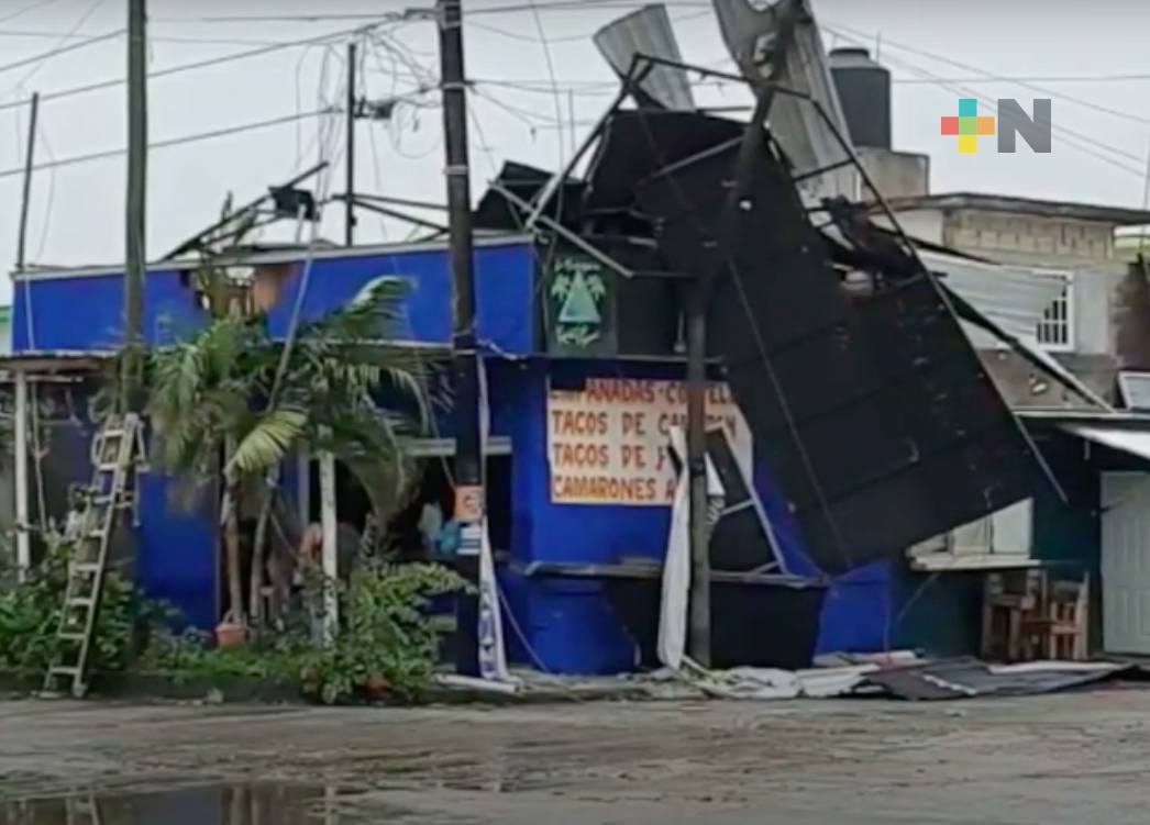 Daños en sectores restauranteros y hoteleros de Tuxpan dejó huracán Grace