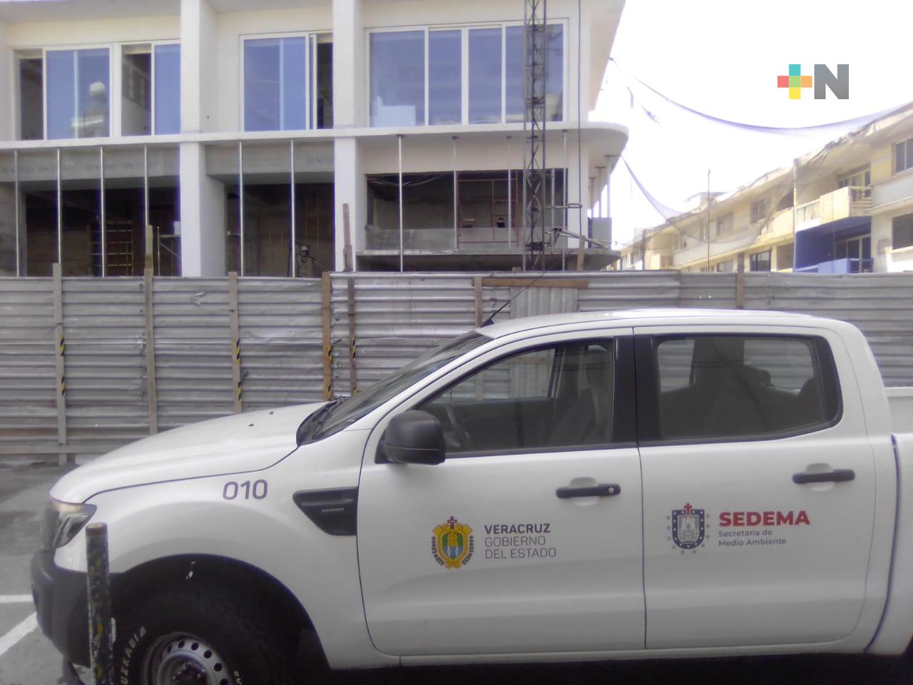 Personal de Sedema y PMA inspeccionan Torre Centro de Veracruz