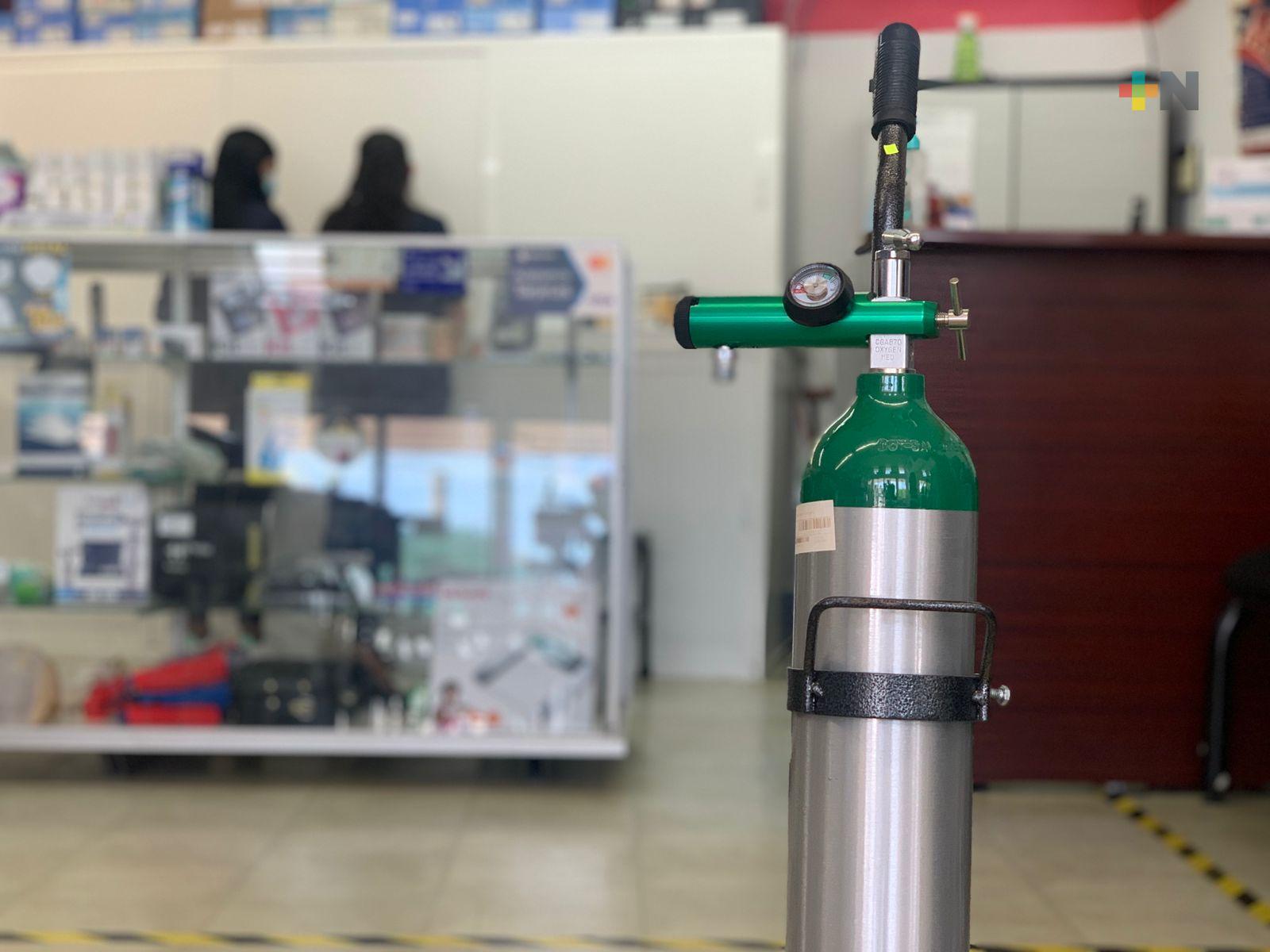 Demanda de tanques de oxígeno no ha aumentado en Coatzacoalcos; sí la compra de sillas de ruedas