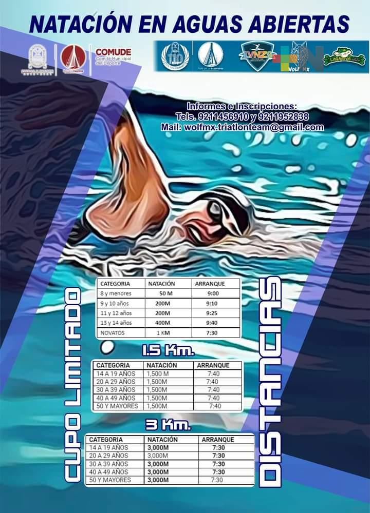 En septiembre, realizarían competencia de nado en aguas abiertas