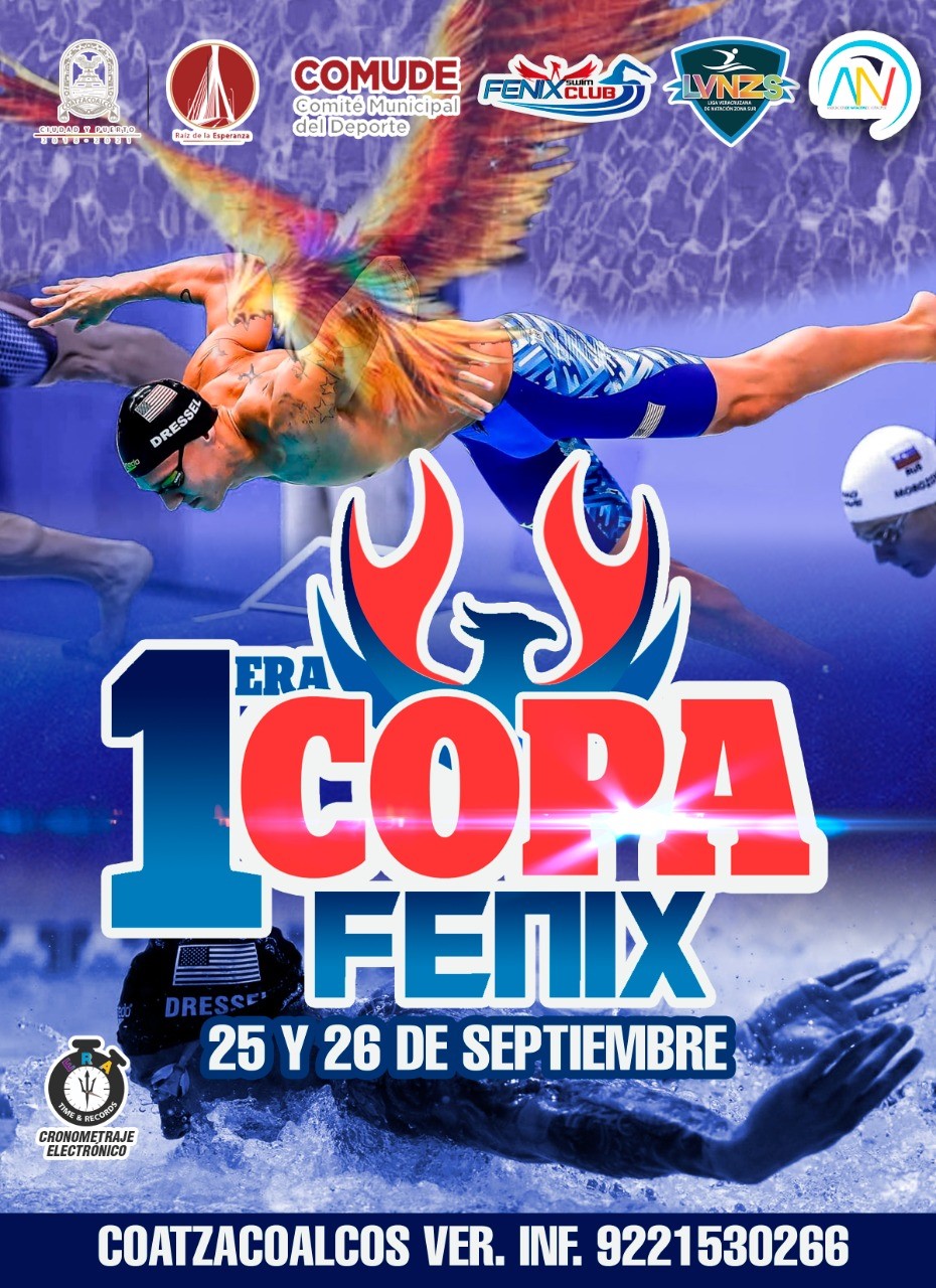 En septiembre, Copa FÉNIX de natación