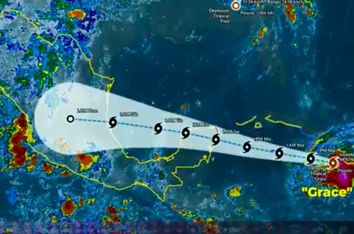 Emite Gobierno de México alerta por efectos del ciclón Grace