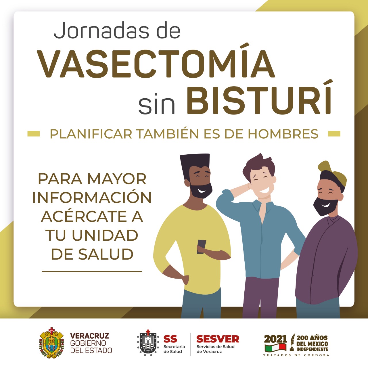 Ofrece SS vasectomías sin Bisturí en el sur de Veracruz; hay 12 fechas programadas