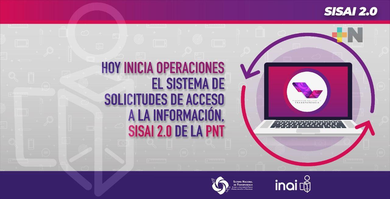 Inicia operaciones SISAI 2.0 para solicitudes de información en Veracruz