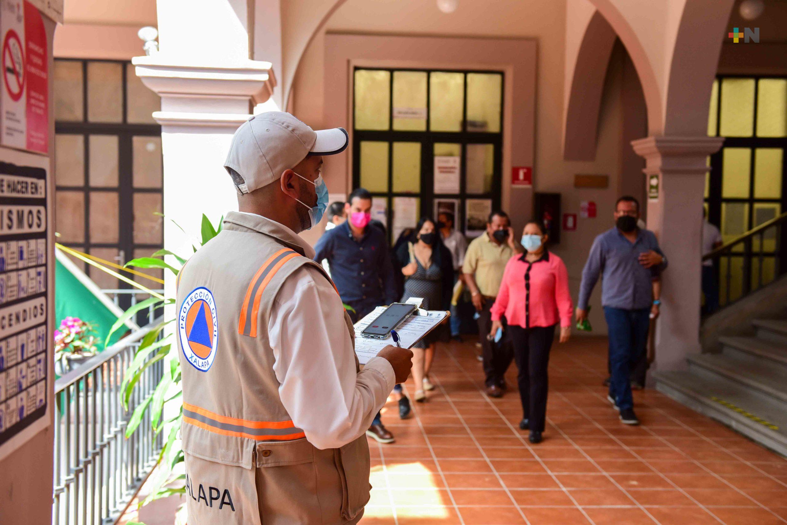 PC Municipal realizó simulacro de evacuación
