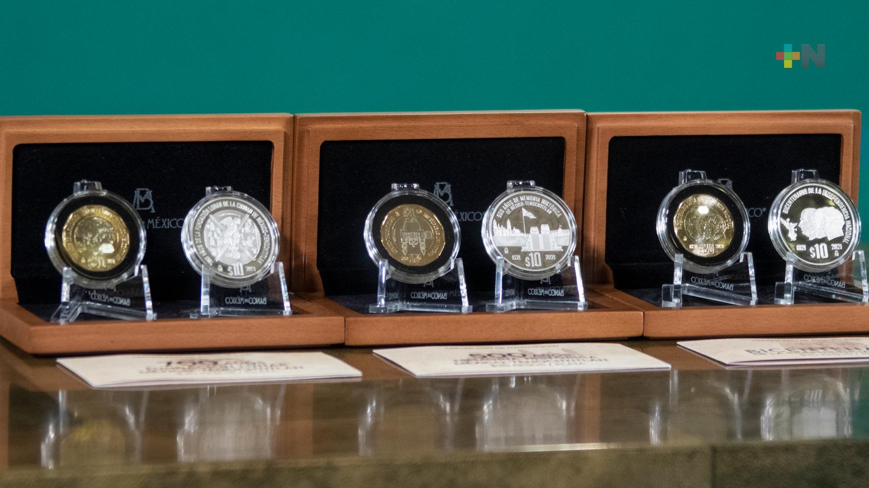 Presentan monedas conmemorativas al Bicentenario de la Independencia de México