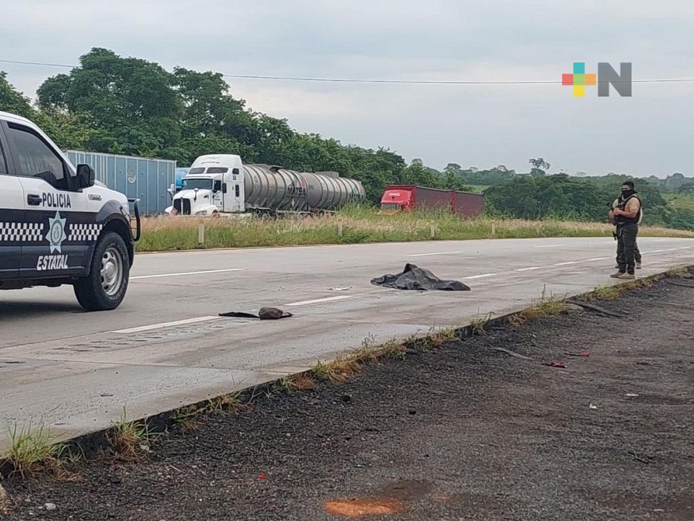 Accidente carretero provocó muerte de oficial de la Fuerza Civil en el sur de Veracruz