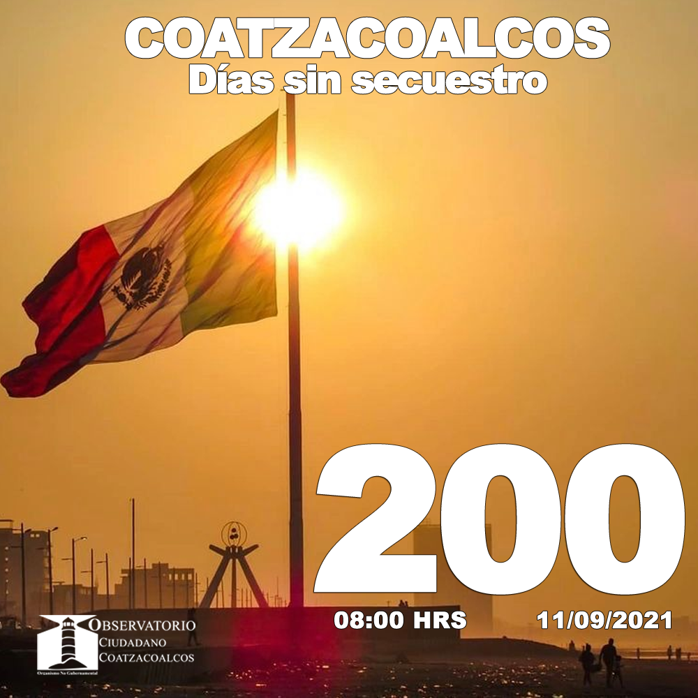 Coatzacoalcos sin secuestros, suma 200 días en paz