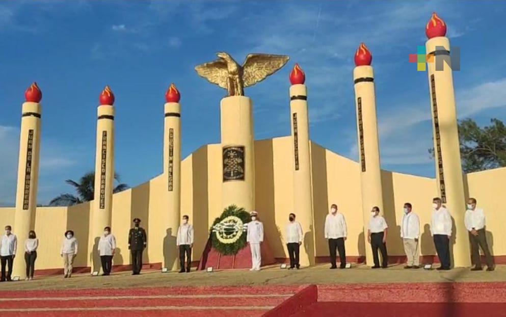 Conmemoran en Coatzacoalcos la defensa de los Niños Héroes del Castillo de Chapultepec