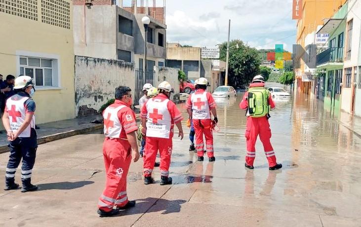 Nueve rescates de personas y cinco de mascotas realizó Cruz Roja Mexicana delegación Veracruz en Hidalgo