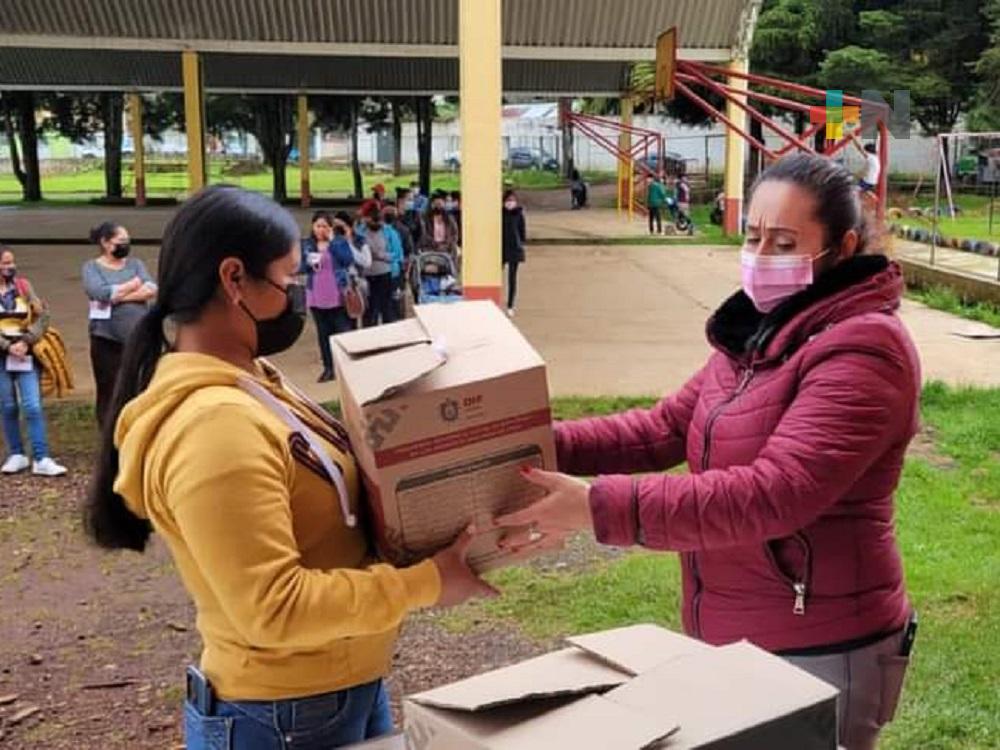 DIF Estatal apoya a mujeres embarazadas y mamás con niños menores de 2 años en Huayacocotla