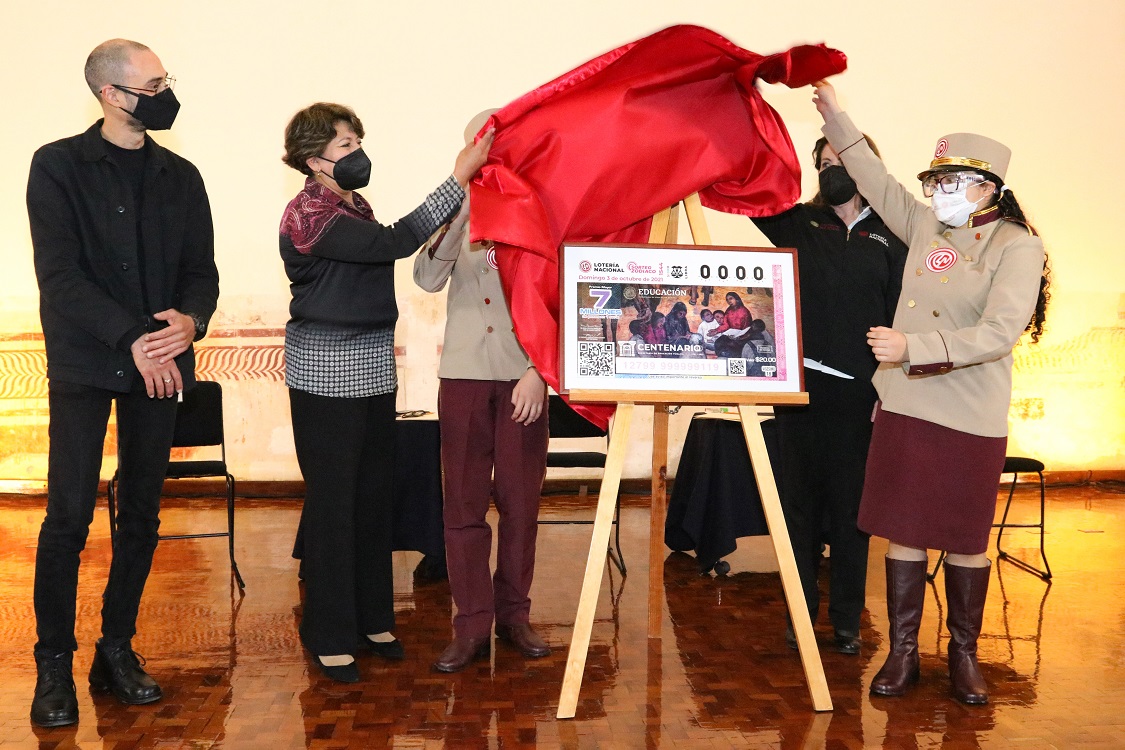 Develan Secretaría de Educación Pública y Lotería Nacional billete conmemorativo del Centenario de la Fundación de la SEP
