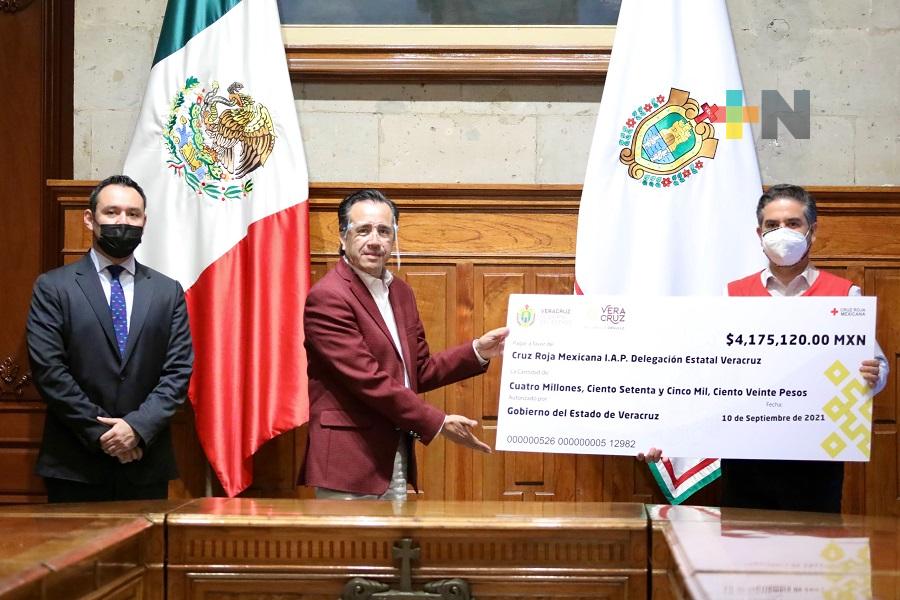 Gobierno del Estado aporta más de 4 mdp a Cruz Roja Mexicana