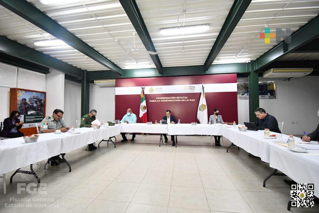 FGE rinde informe en la Mesa de Coordinación para la Construcción de la Paz
