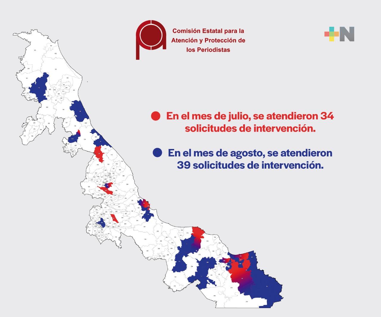 Interviene CEAPP en 73 casos durante julio-agosto