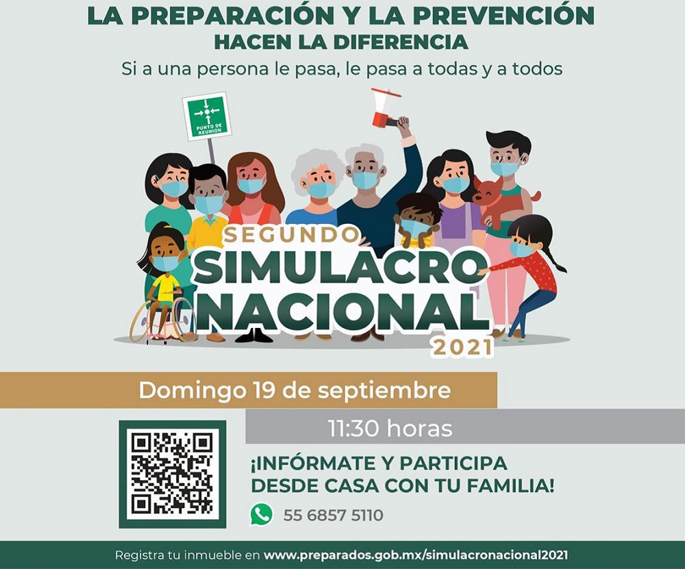 Próximo 19 de septiembre, se realizará segundo mega simulacro nacional