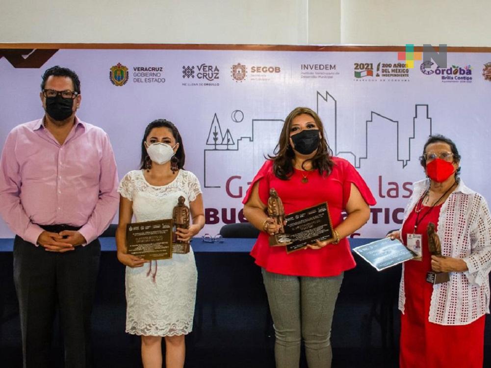 Reconocen a municipios de zona centro de Veracruz, por buenas prácticas