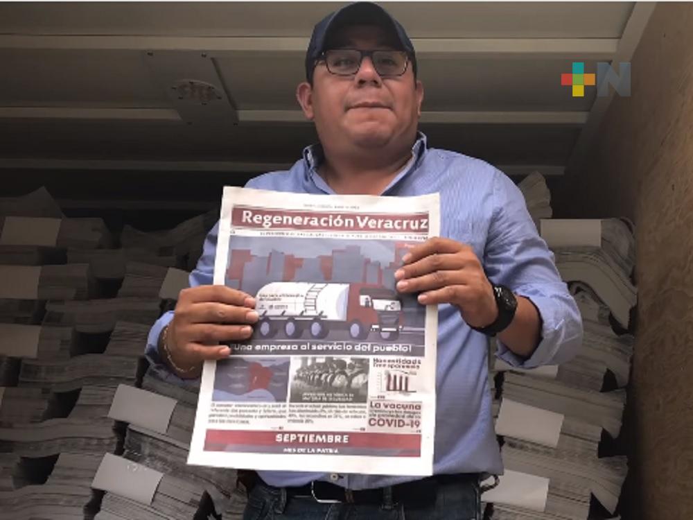 “Regeneración Veracruz”, periódico que informa sobre avances de la cuarta transformación: Esteban Ramírez