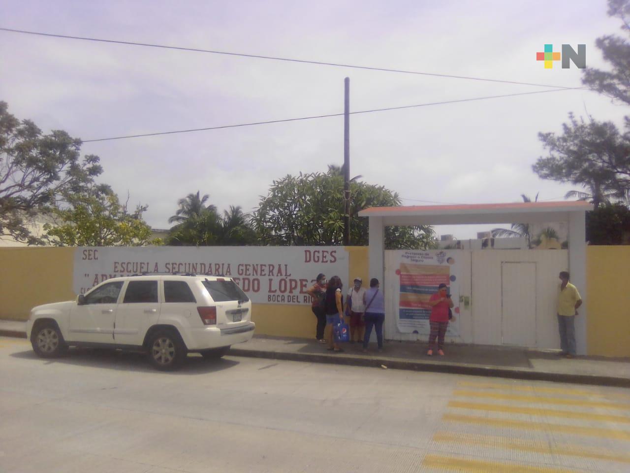 Regreso a clases presenciales en secundaria de Boca del Río no fue fácil, se tomaron medidas extra