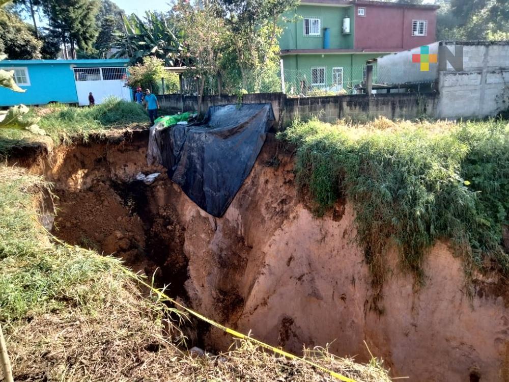 Más de dos mil familias xalapeñas en riesgo debido a socavones