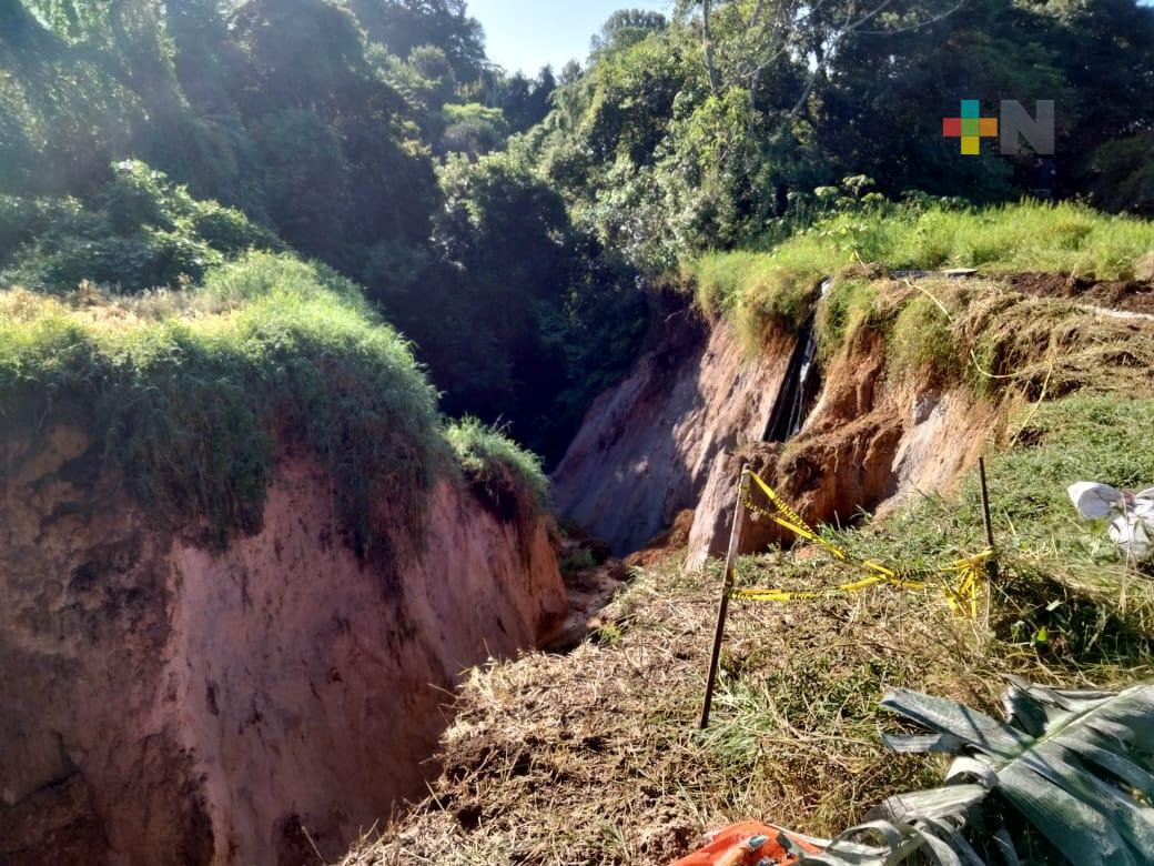 Acordará alcalde de Tlanelhuayocan, acciones por socavón con PC estatal