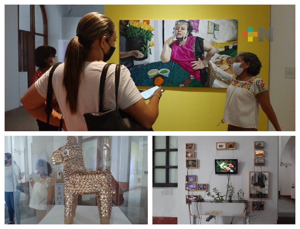 Exposición de V Bienal de Arte Veracruz en Ex convento Betlehemita Centro Cultural del IVEC