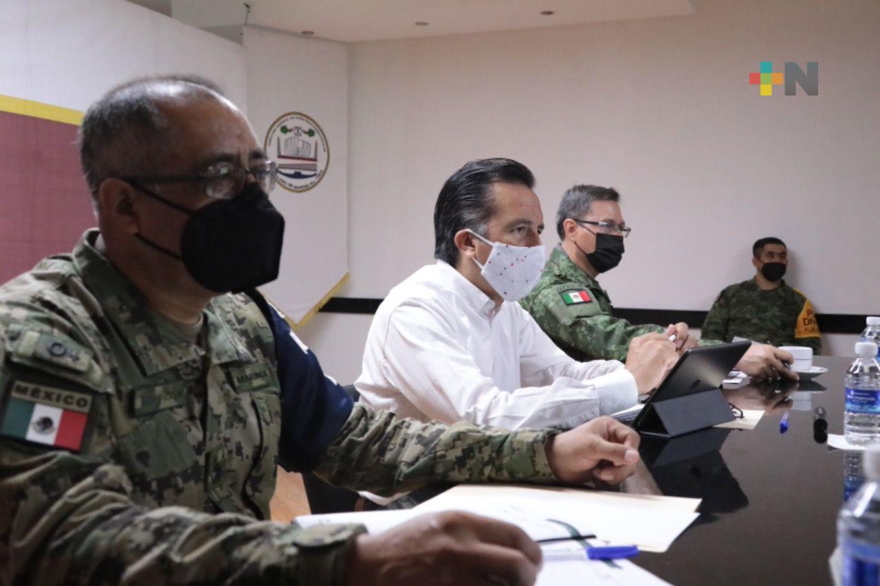 Gobierno da seguimiento a operativos de seguridad, vacunación y atención por Grace: Cuitláhuac García