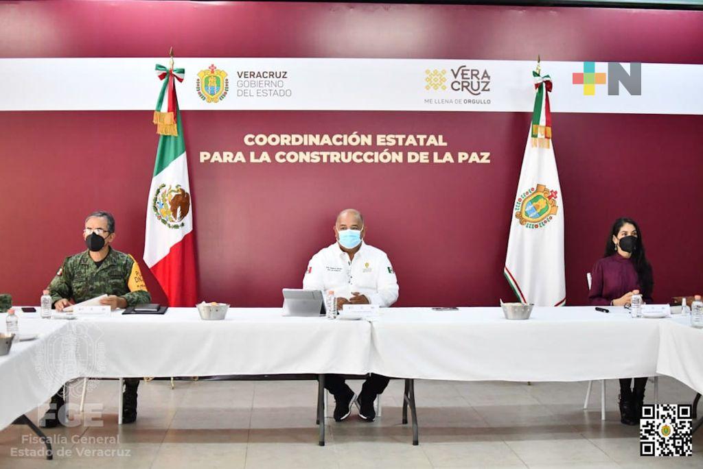 La FGE rinde informe en la Mesa de Coordinación para la Construcción de la Paz