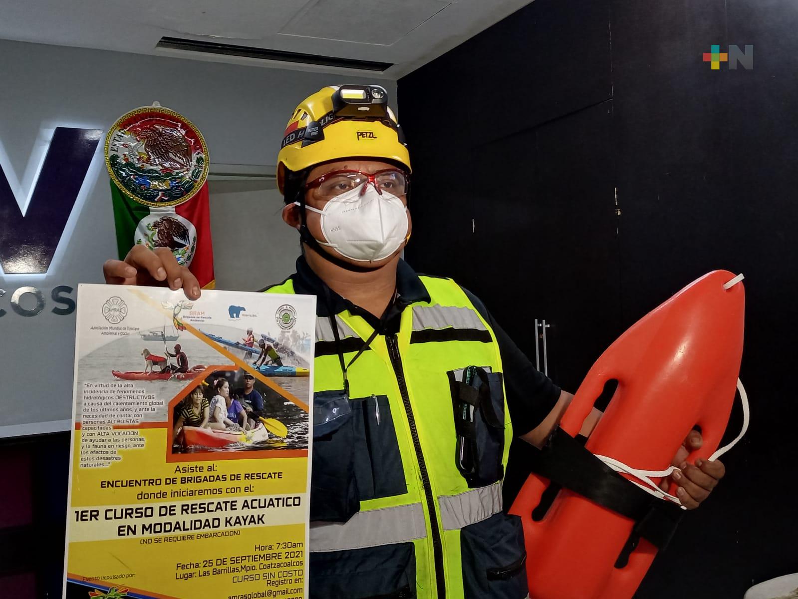 Realizarán curso de rescate acuático en modalidad kayak en Coatzacoalcos