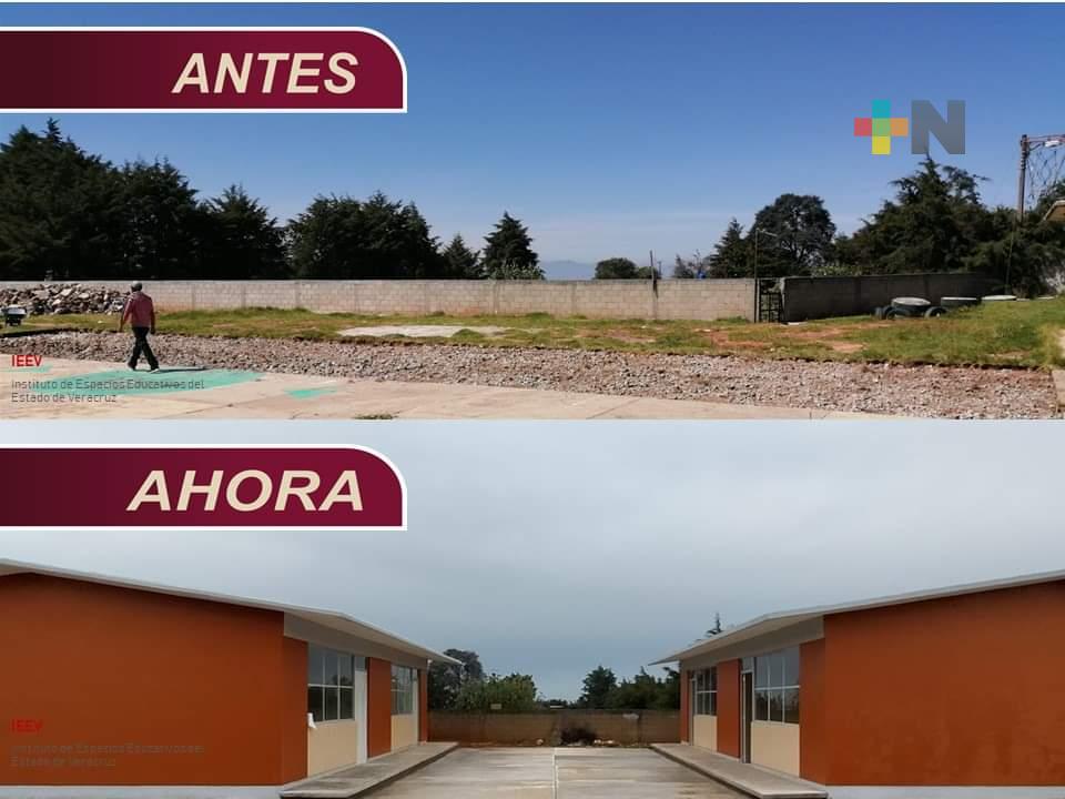 Aulas nuevas para telesecundaria de Huayacocotla