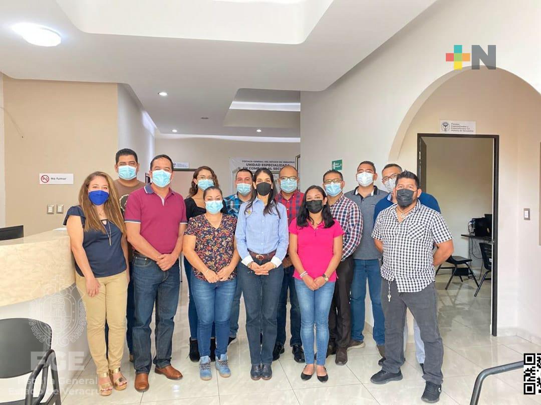 FGE exhorta a UECS de Coatzacoalcos a seguir trabajando eficientemente