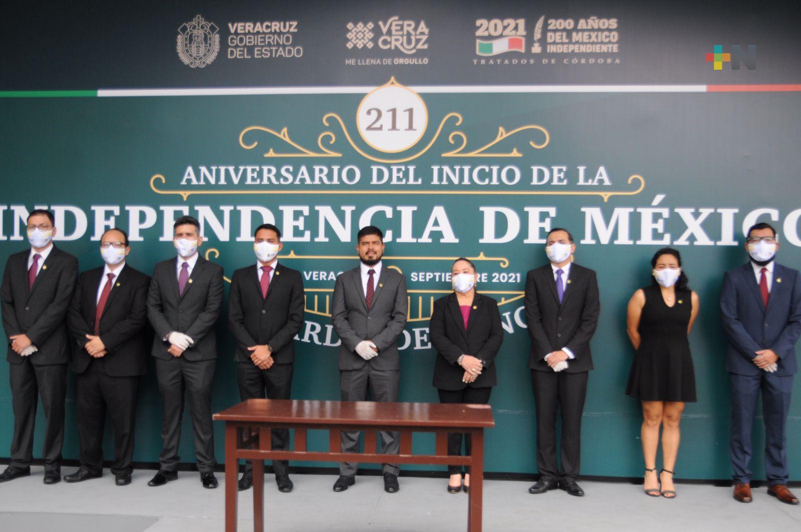 El titular de la CGCS, Iván Luna Landa presidió la Guardia de Honor en el monumento del «Padre de la Patria», don Miguel Hidalgo y Costilla