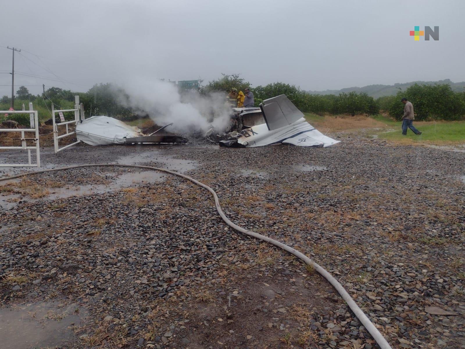 Tormenta eléctrica derribó avioneta, piloto murió calcinado