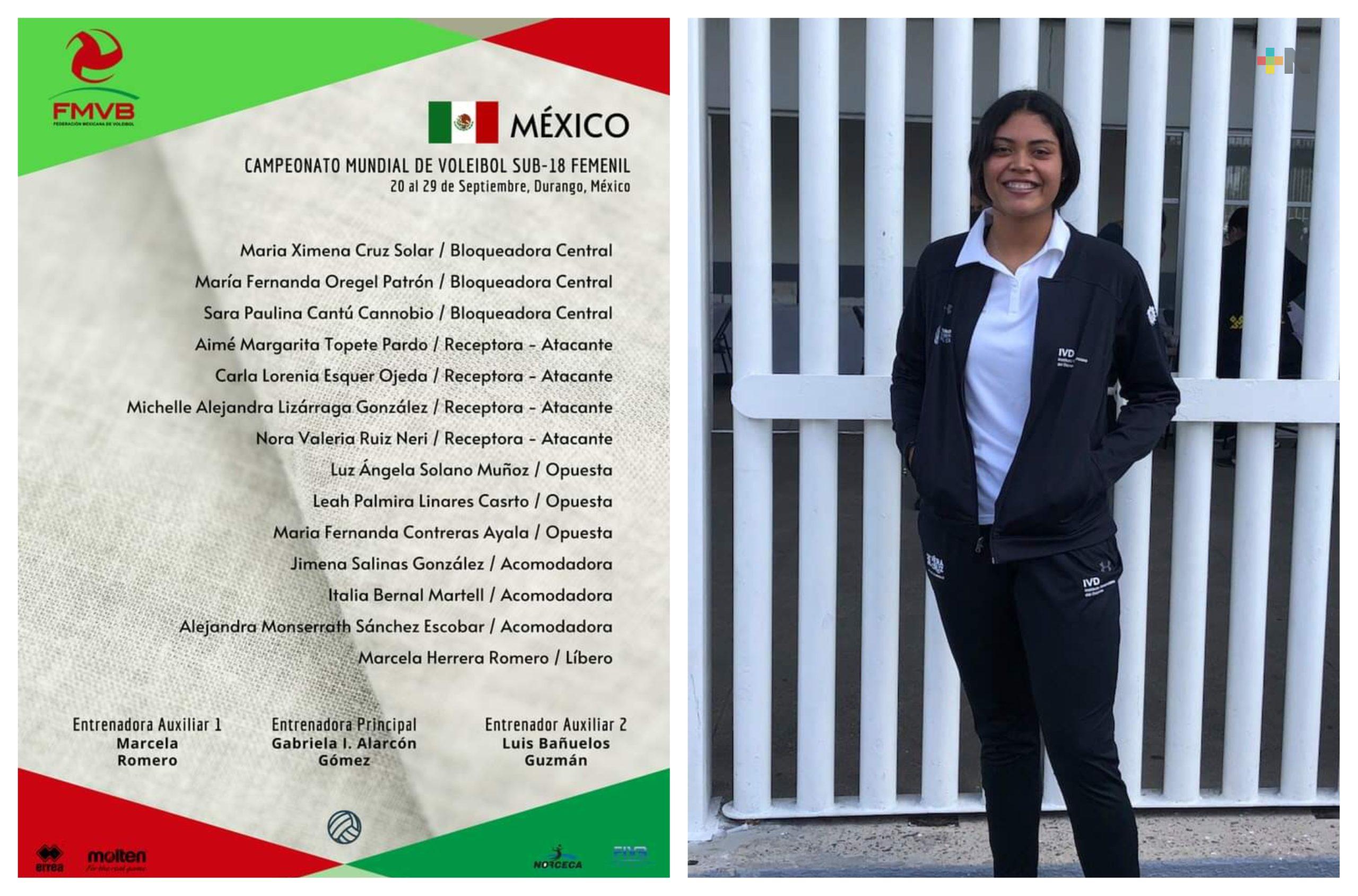 Ximena Cruz convocada a Mundial sub 18 de voleibol de sala