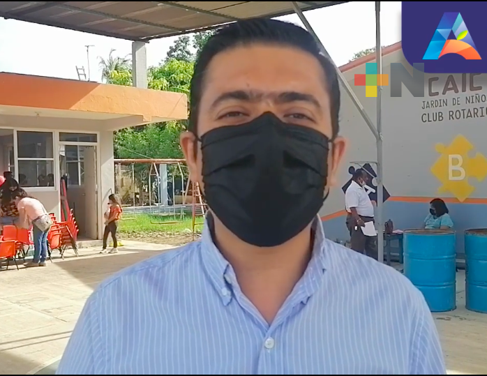 Trabajan en rehabilitar CAIC del DIF en Álamo, para el regreso a clases