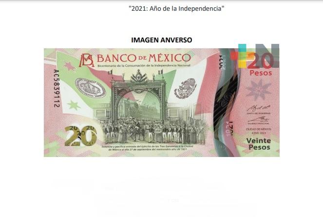 Banxico pone en circulación nuevo billete de 20 pesos, conmemorativo del Bicentenario de la Independencia