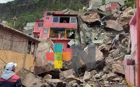 Intensas lluvias provocan desgajamiento en el cerro del Chiquihuite, Estado de México