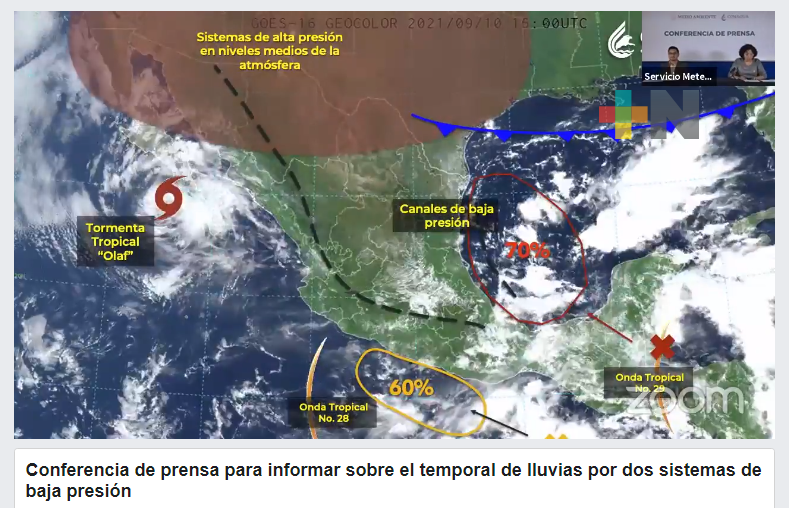 Pronostica SMN intensas lluvias para este fin de semana en Veracruz
