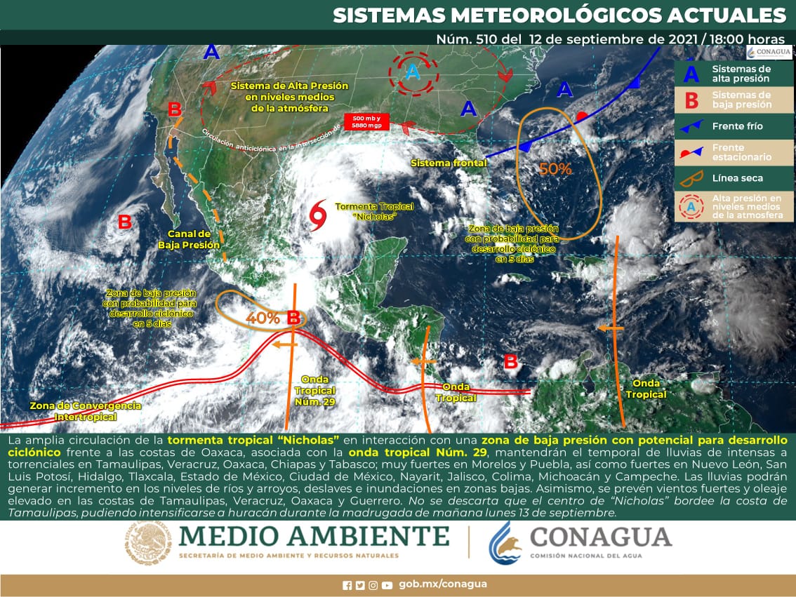 Conagua lanzó alerta por crecimiento de ríos en zona sur de Veracruz
