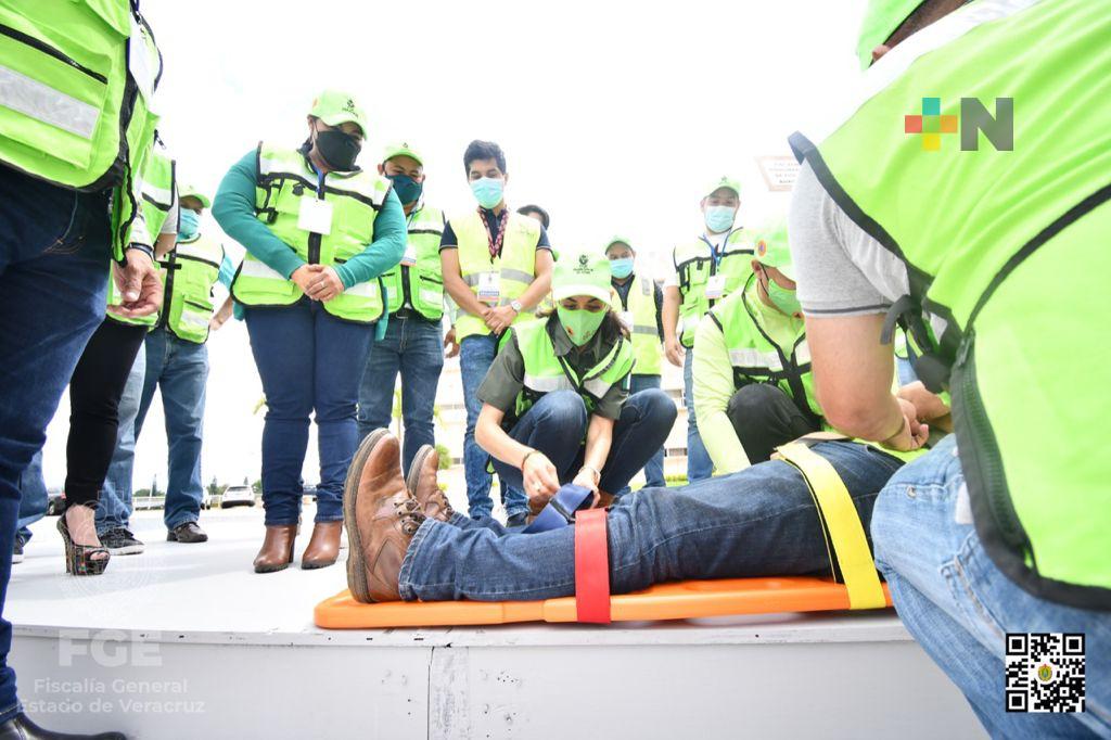 Encabeza Fiscal General simulacro Nacional 2021 en oficinas centrales de la FGE