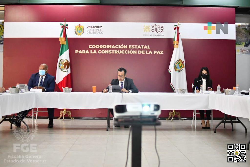 Gobernador, Segob y FGE trabajan en la Coordinación Estatal para la Construcción de la Paz