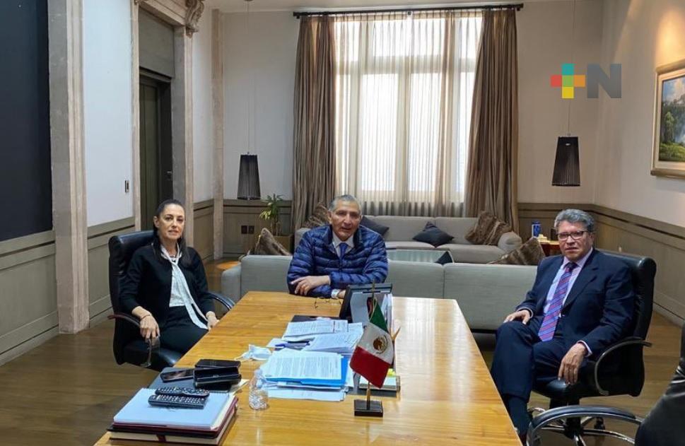 Sheinbaum, Monreal y Adan Augusto López revisaron la Agenda Legislativa